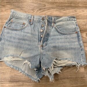 Denim Forum Light Blue Jean Shorts